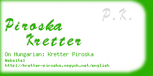 piroska kretter business card
